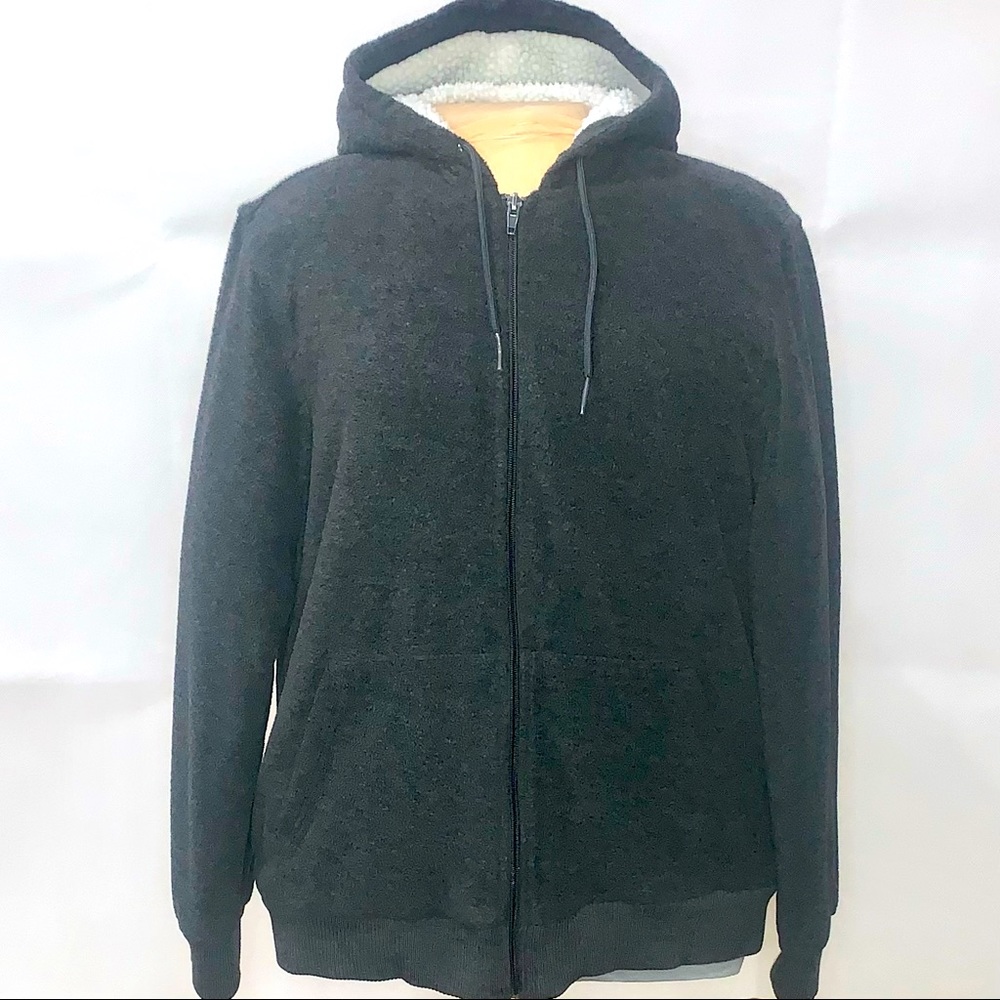 Mossimo - Grey Super Warm Zip Up Hoodie Size L